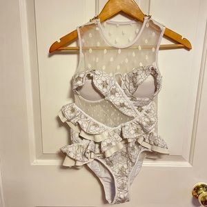 Zimmermann Fancy ruffle lace swimsuit